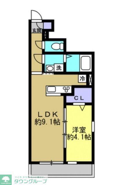 フォルトゥーナ田無(1LDK/1階)の間取り写真