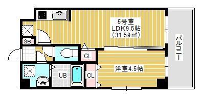 金太郎ヒルズ255(1LDK/4階)の間取り写真