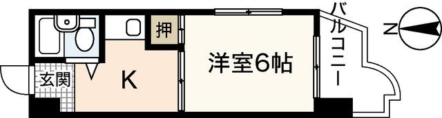 アルカサール大芝(1K/7階)の間取り写真