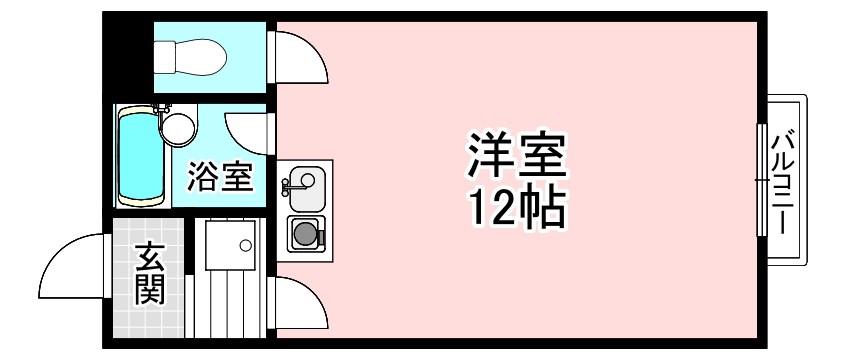 石部の郷なべしゃろーむ(ワンルーム/2階)の間取り写真