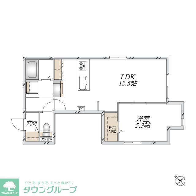 アトレ本山(1LDK/1階)の間取り写真
