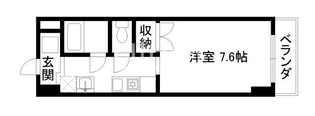 セント吉翔(1K/5階)の間取り写真