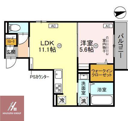 レジェンドコート大宮(1LDK/3階)の間取り写真