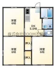 アルス鷹尾台(3K/1階)の間取り写真