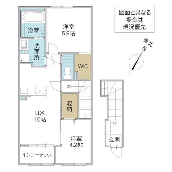 アンソレイユ26(2LDK/2階)の間取り写真