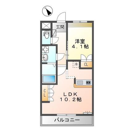 ハイム・エルアール(1LDK/2階)の間取り写真