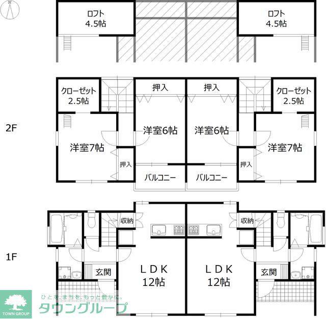 サンライズ ウエスト(2SLDK/2階)の間取り写真