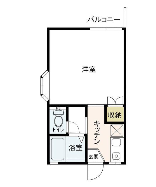 アビタシオン桜台(1K/1階)の間取り写真