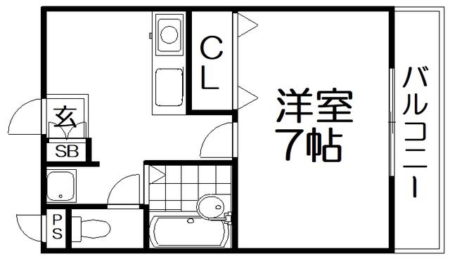 アルページュ21(1K/2階)の間取り写真