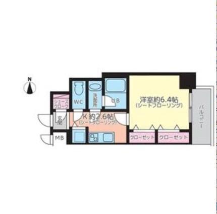 AVANTI ATSUTA(1K/4階)の間取り写真