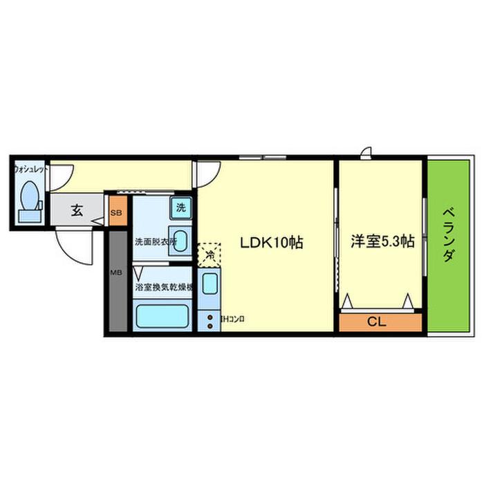 T-TRAD CASA(1LDK/3階)の間取り写真