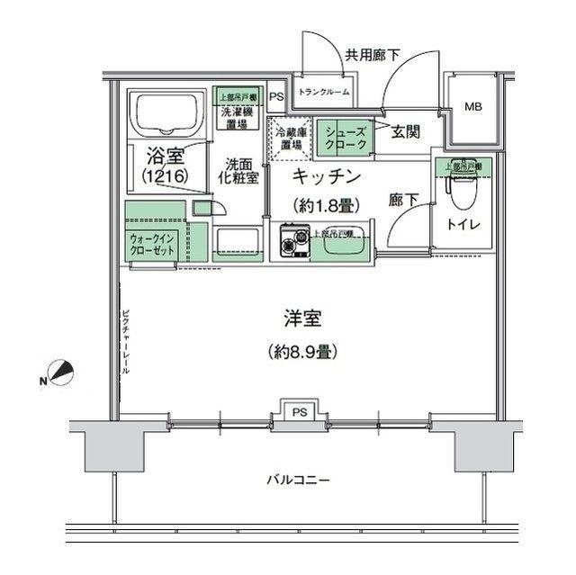 スタイリオ梶が谷(1K/4階)の間取り写真