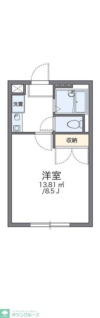 レオパレス城南(1K/1階)の間取り写真
