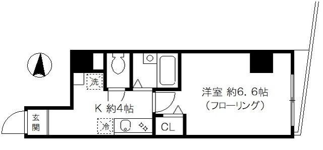 ヴィーアセッテ(1K/3階)の間取り写真
