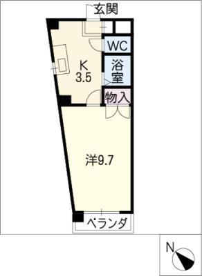 コトーヒロ(1K/3階)の間取り写真