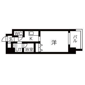 オープンブルーム八田STATIONFRONT(1K/3階)の間取り写真