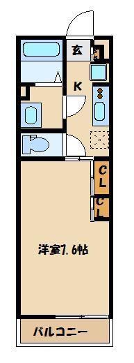 リブリ・LENIENTIII(1K/1階)の間取り写真