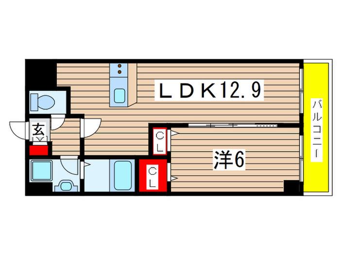 富士見NAMEKI MANSION(1LDK/5階)の間取り写真