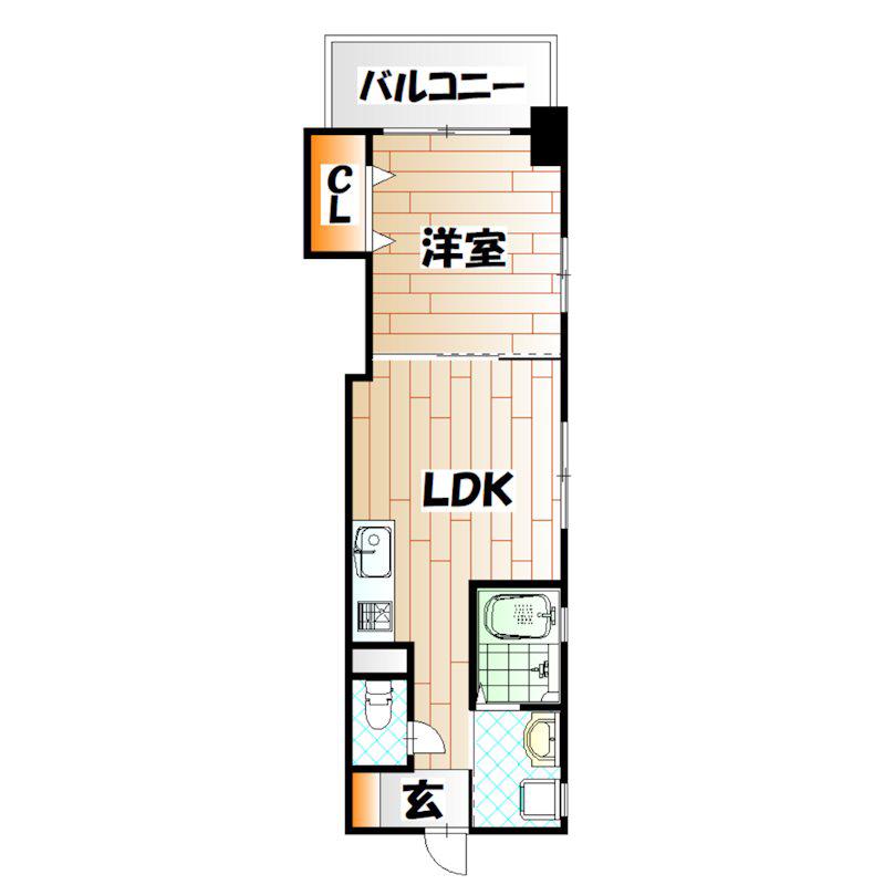 デザイナープリンセス・リバーサイド(1LDK/8階)の間取り写真