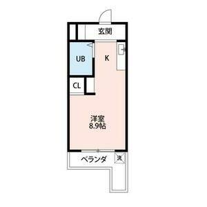 磐田グレイス第一マンション(ワンルーム/1階)の間取り写真