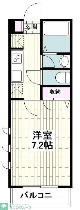NATURAL COMFORTナチュラルコンフォート(1K/1階)の間取り写真