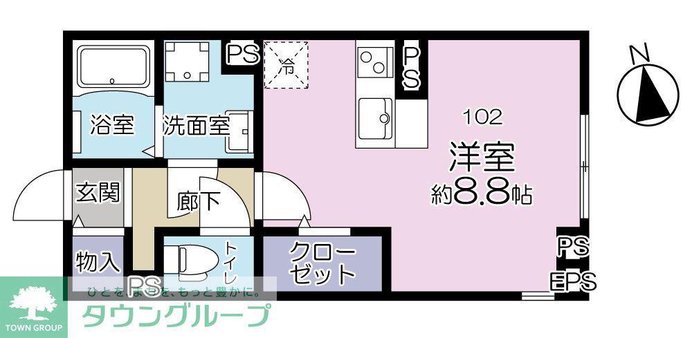 IL SOLANA(ワンルーム/1階)の間取り写真