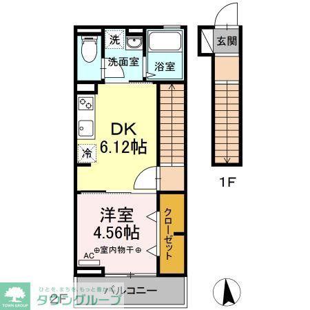 NSハイツIII 暁(2LDK/1階)の間取り写真