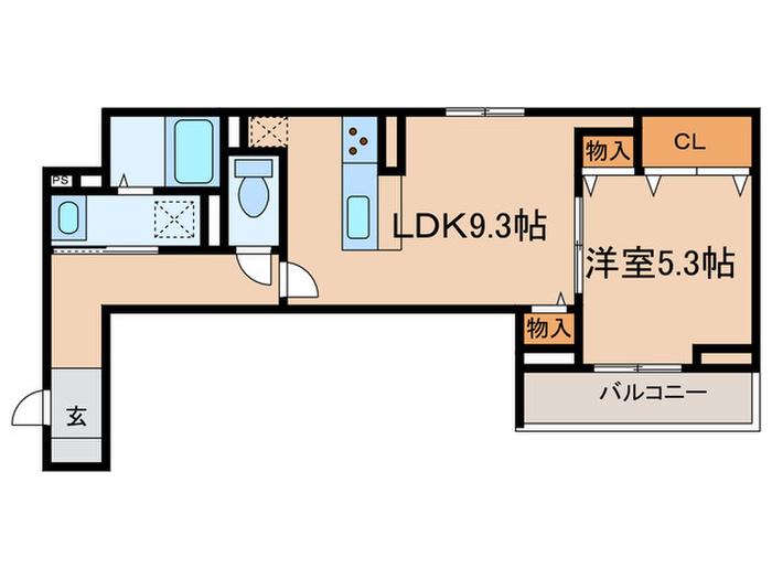 METEOR GRAND(1LDK/3階)の間取り写真