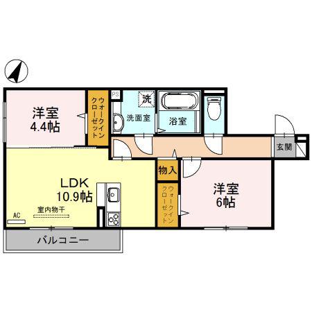 プレミアム正覚寺(2LDK/3階)の間取り写真