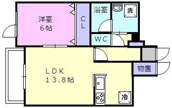 I-FORT(1LDK/1階)の間取り写真