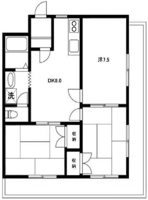 フルールミナミ(3DK/1階)の間取り写真
