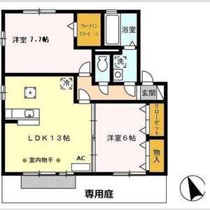 和の家G(2LDK/1階)の間取り写真