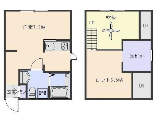 プリマ ローザ(ワンルーム/1階)の間取り写真