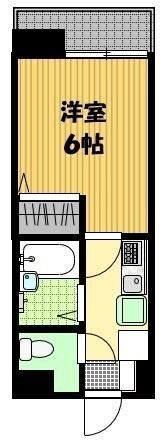 グランピアマンション長崎(1K/4階)の間取り写真