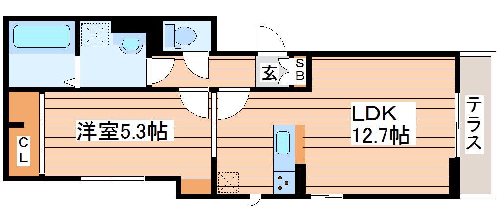 DーROOM ARAI 4TH STREET(1LDK/2階)の間取り写真