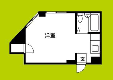 第2矢森マンション(ワンルーム/3階)の間取り写真