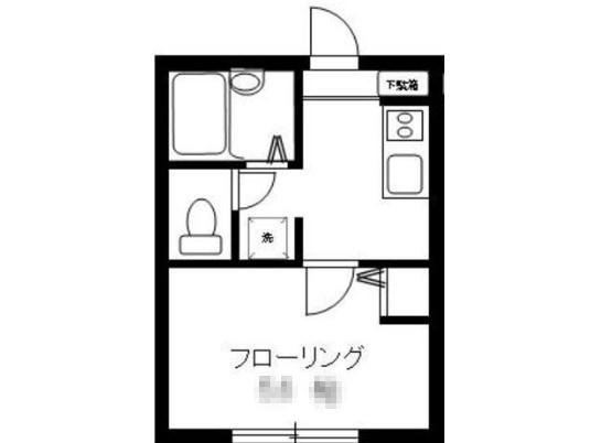 クオーレ・フジ(1K/3階)の間取り写真