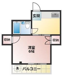 ベルウッド(1K/3階)の間取り写真