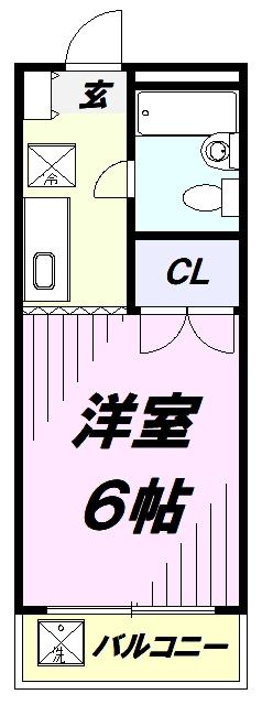 エクセレンスIRUMA(1K/1階)の間取り写真