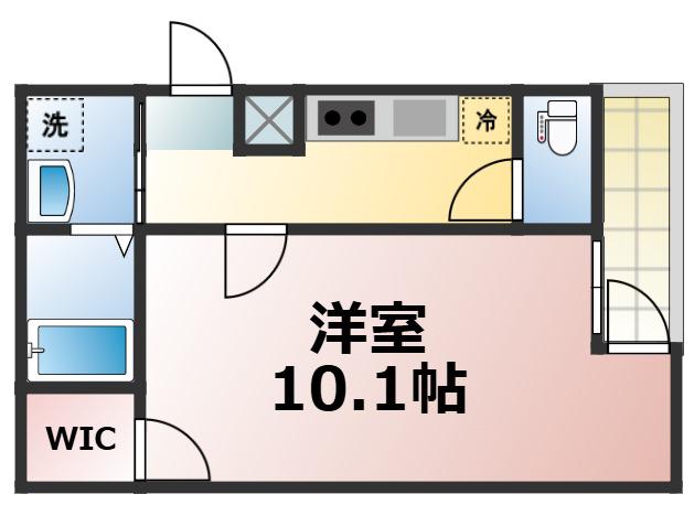 フジパレス高井田西I番館(1K/1階)の間取り写真