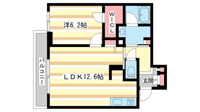 シャーメゾン五位堂(1LDK/3階)の間取り写真