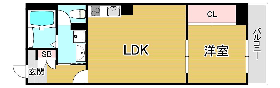 NIKE 城東関目(1LDK/3階)の間取り写真