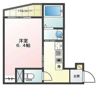 GRANT HOMES北赤羽(1K/3階)の間取り写真