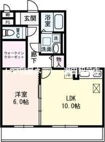 グレースコーポIII III(1LDK/2階)の間取り写真