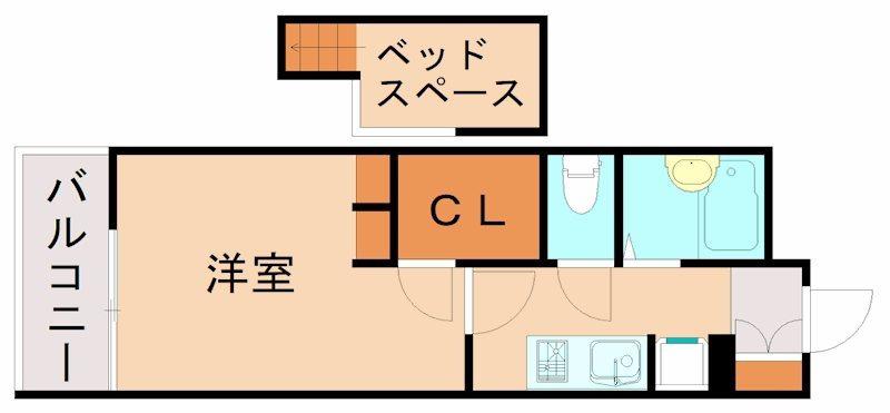 レオパレス葵(1K/2階)の間取り写真