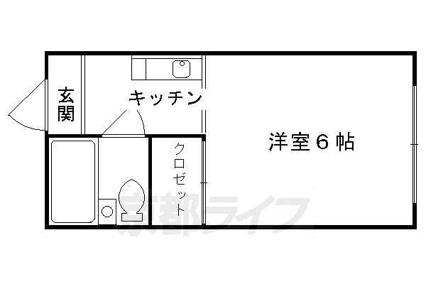 コーポ町柳(1K/2階)の間取り写真