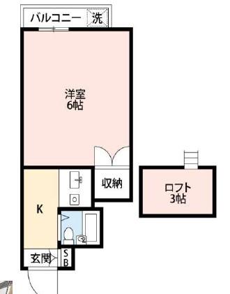 リベルタ馬堀海岸(1K/2階)の間取り写真