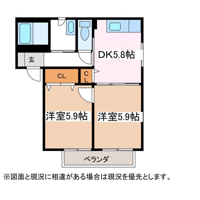 フォレストエバーINN(2K/1階)の間取り写真