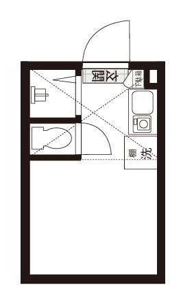 GARUNA OKUBO(ワンルーム/B1階)の間取り写真