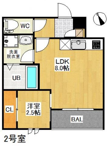 PENSIONJULY桜尾REGALESTPENSION桜尾本町(1LDK/3階)の間取り写真